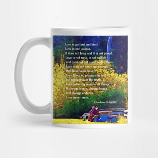 Love Is Patient - Couple In The Park Mug